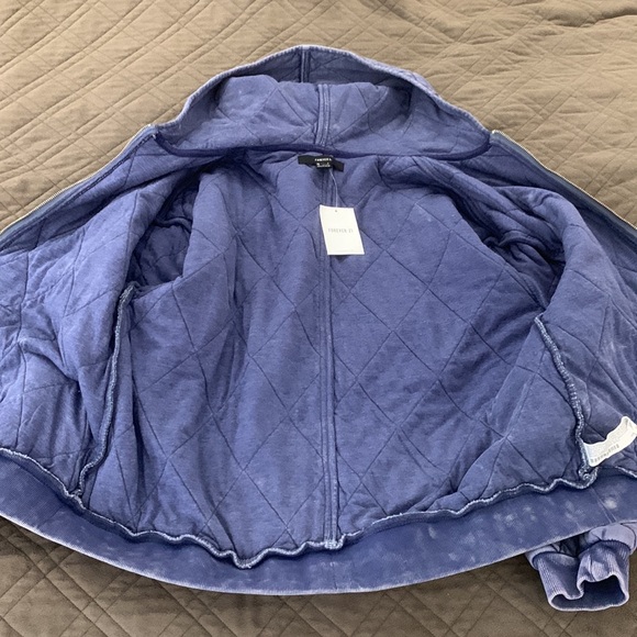 Forever 21 Premium Label Quilted Zip-Up Hoodie size L - NWT - Picture 14 of 17